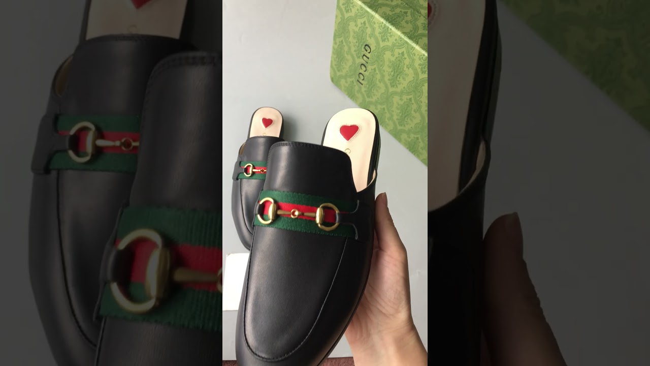 GUCCI WOMEN'S PRINCETOWN LEATHER SLIPPER