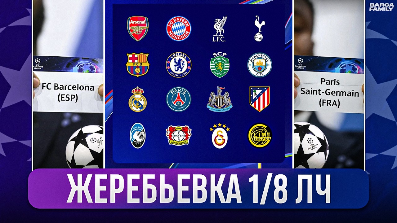 Жеребьевка плей-офф Лиги чемпионов | 1/8 финала