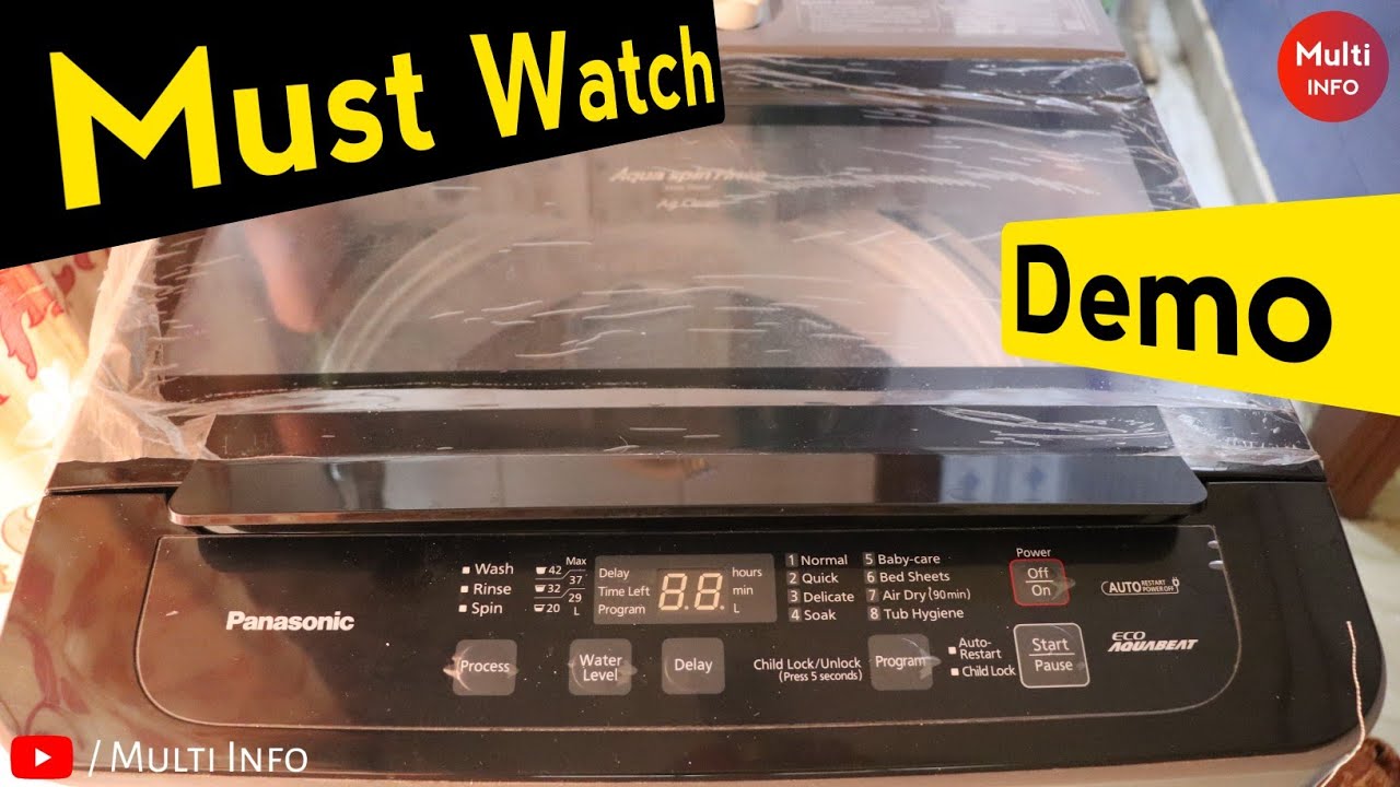 Panasonic Fully Automatic Washing Machine How To Use | Top Load Washing Machine 7.2Kg Demo In Hindi