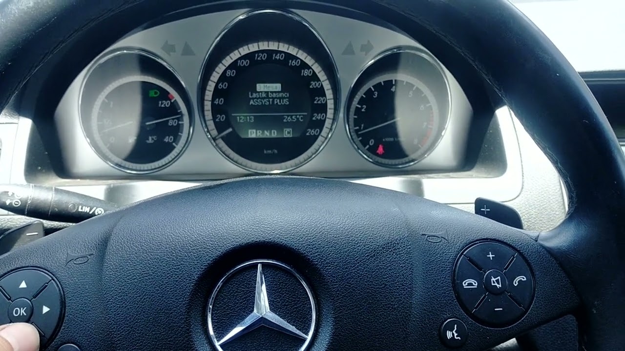 W 204 lastik basın&ccedil; arızası resetleme mercedes