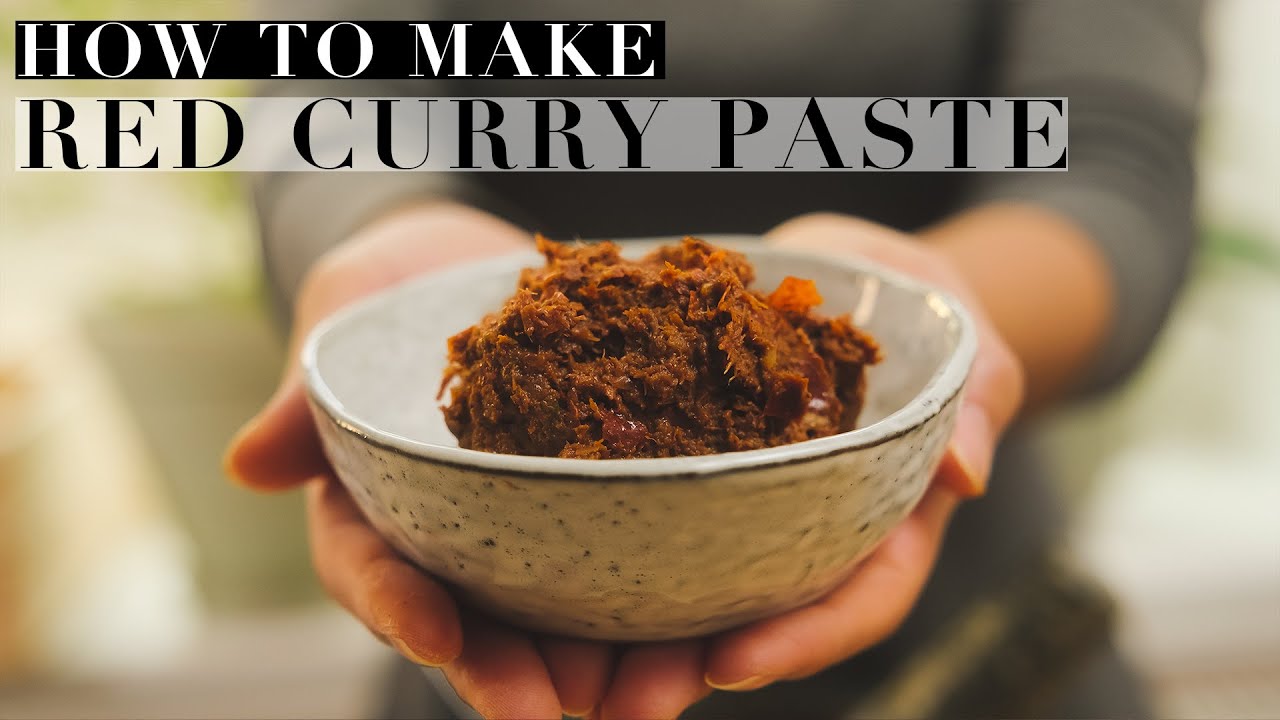 How To Make RED CURRY PASTE | Krueang Gaeng Phed | เครื่องแกงเผ็ด | Authentic Thai Recipe #54