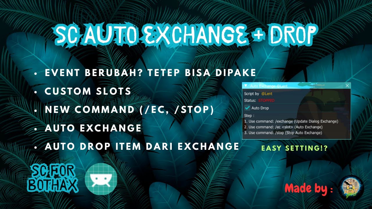 SCRIPT Auto Exchange + Drop Bothax (PC & Android) - SC Bothax GTPS