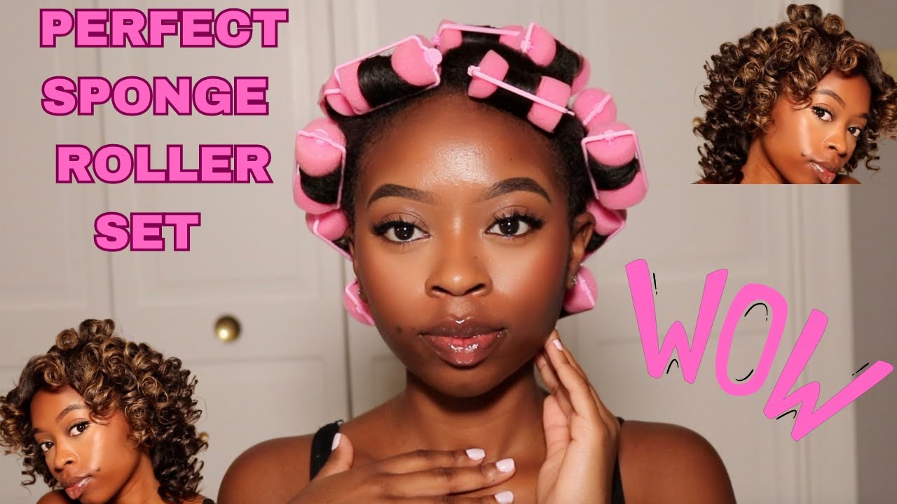 Sponge Foam Roller Set For Beautiful Flowy Curls | Stretched Natural Hair!