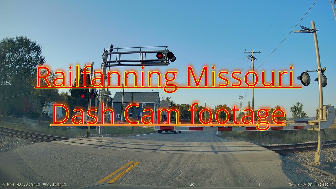 Railfanning Missouri Dash cam footage