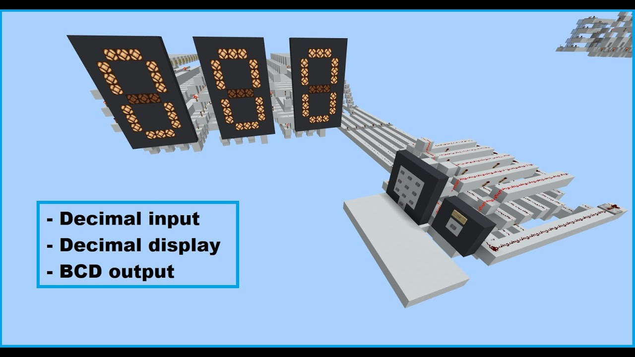 How to input numbers into a decimal display - Minecraft