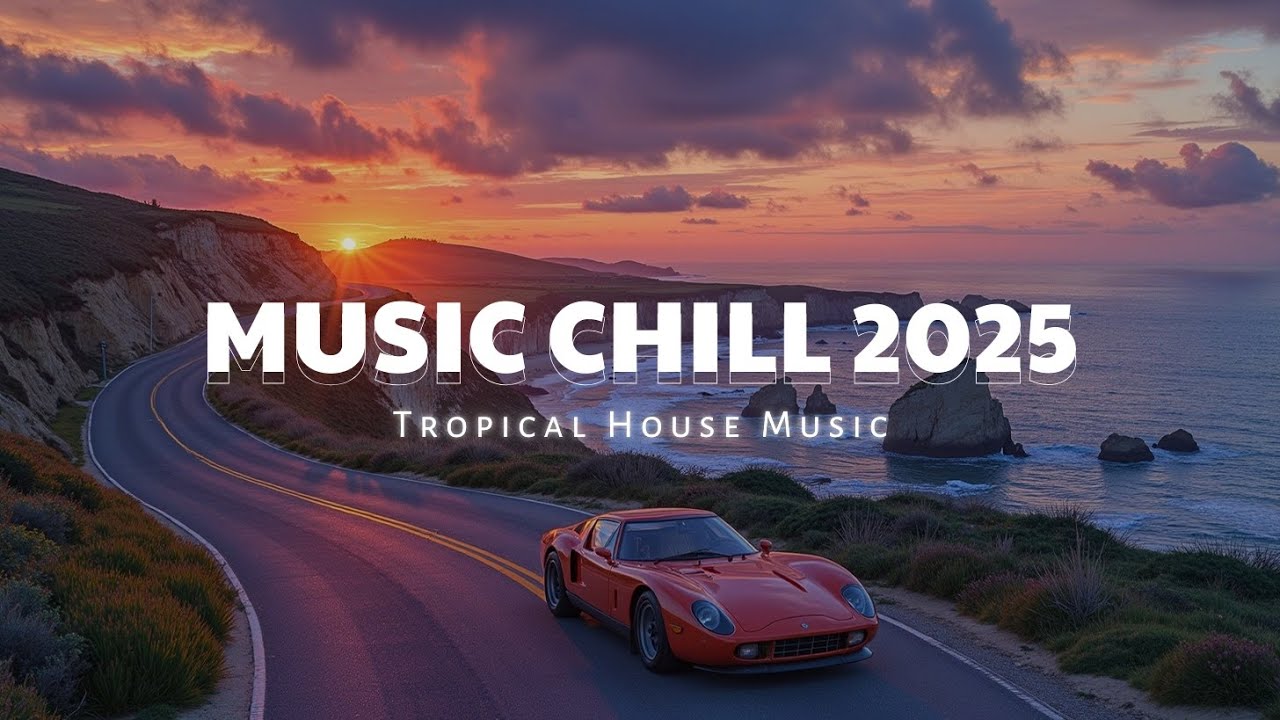 Tropical Mood | Coastal Road Trip | Sunset over Ocean | Beach - Study, Work, Chill, Drive, Relax