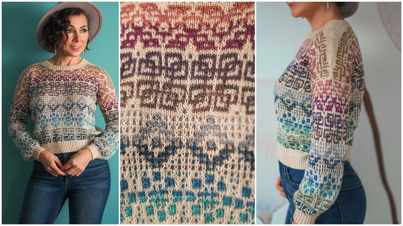 Learn How to Knit Mosaic in the Round and Flat for the Extraordinary Kaleidoscope Sweater!
