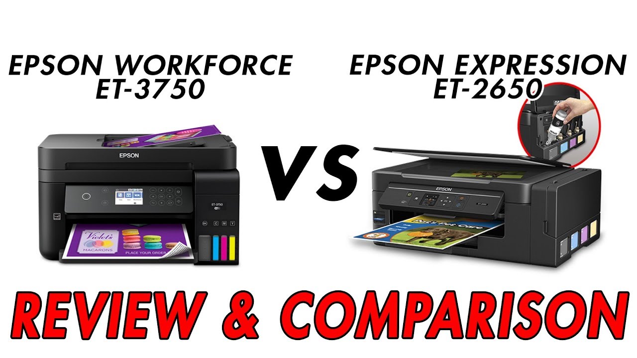 EPSON EcoTank ET 3750 vs EPSON EcoTank ET 2650 - Review & Comparison