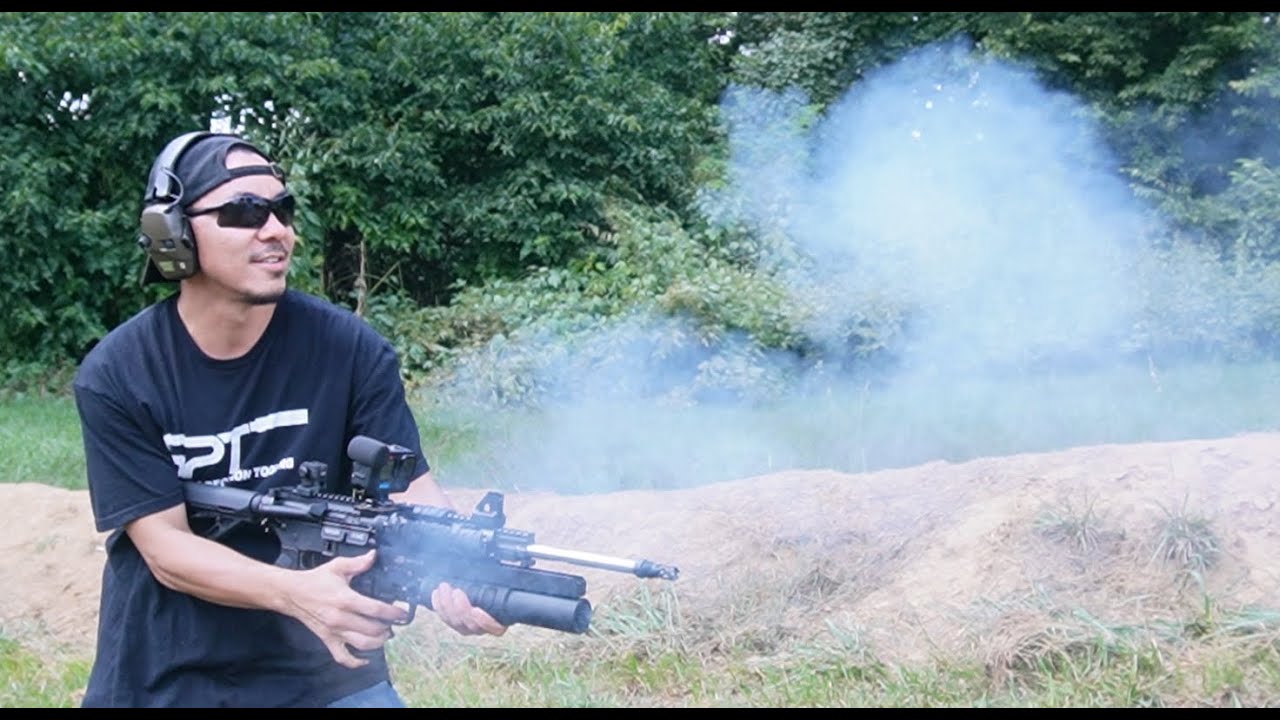Grenade launcher, SKS and Tannerite vs Tony Montana?