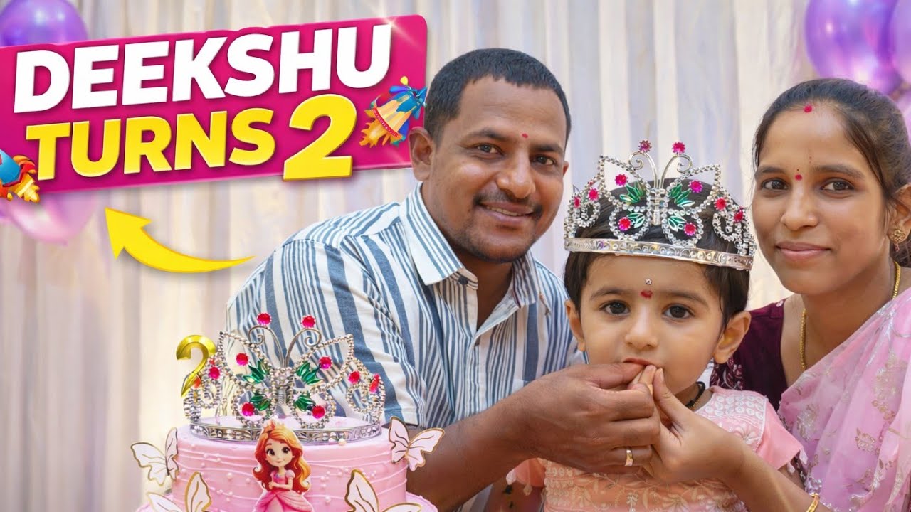 Deekshu 2nd Birthday Celebrations 🎂 | Our Little Princess Turns 2 💖
