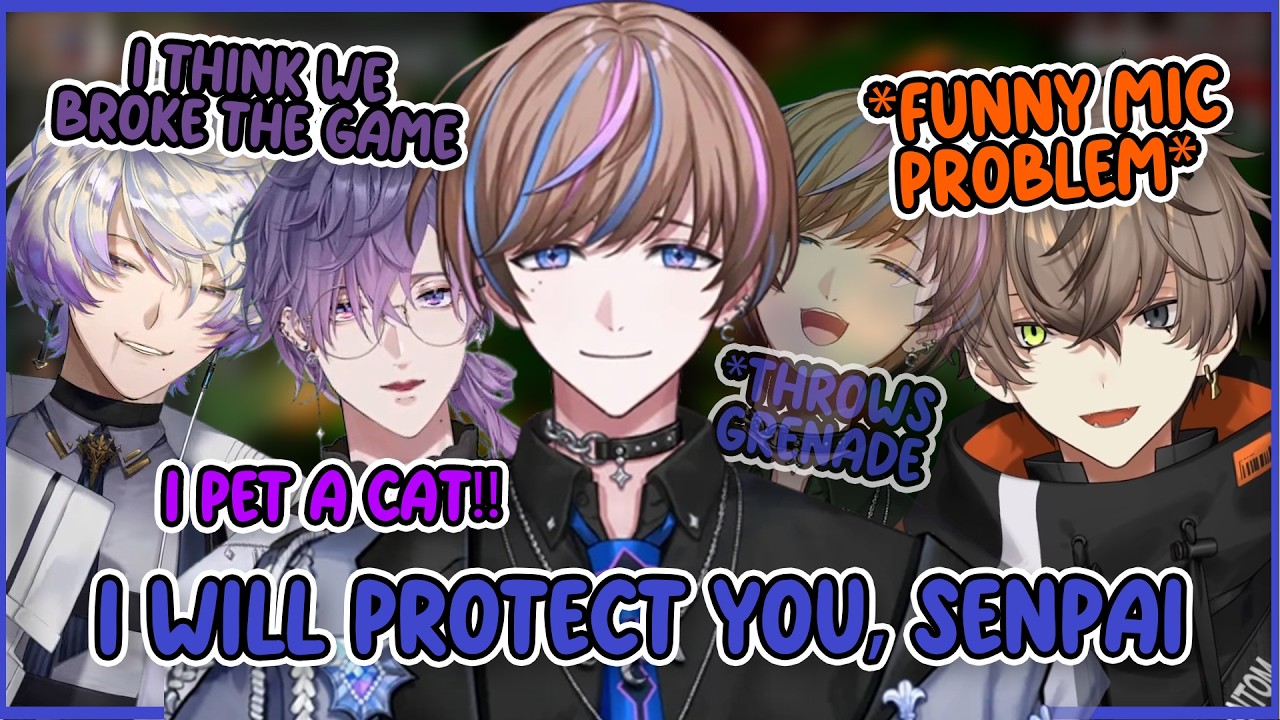 Zombie game collab but they broke the game and Seible's definitely not protecting the senpais