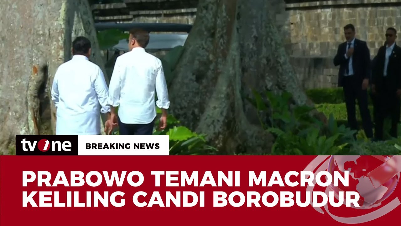 Kala Presiden Prabowo Temani Macron Menyusuri Borobudur | Breaking News tvOne