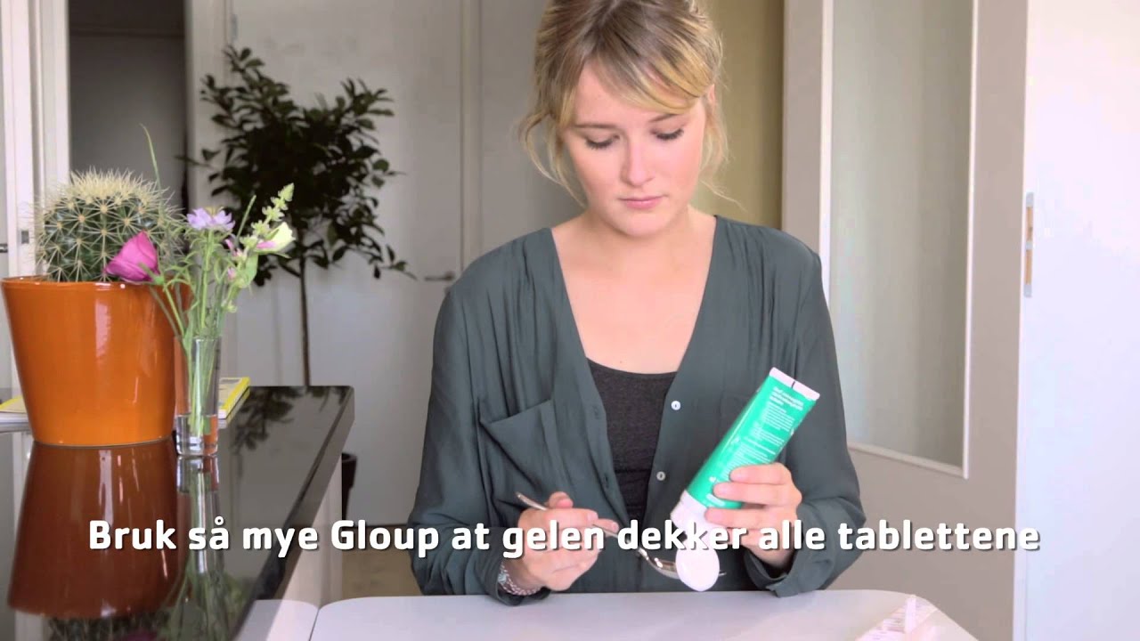 Gloup bruksanvisning, gj&oslash;r det enklere &aring; svelge tabletter