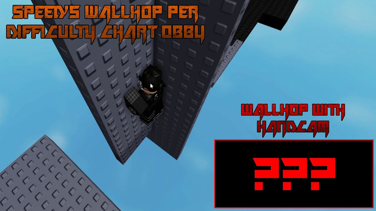 Wallhopping with Handcam | Speed's Wallhop Per Difficulty Chart Obby (ROBLOX Obby)