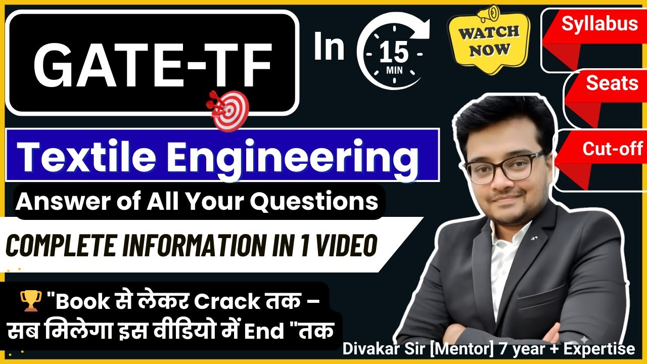 Gate Textile Engineering and Fibre Science Guide: How to Prepare for The Exam, Complete Information