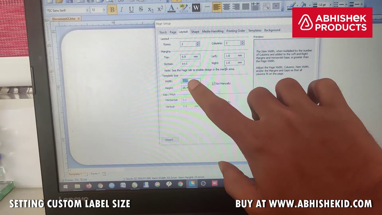 🖨️ Setting Custom Label Size for TSC Printer | We Sell Software | Buy@ AbhishekID.com