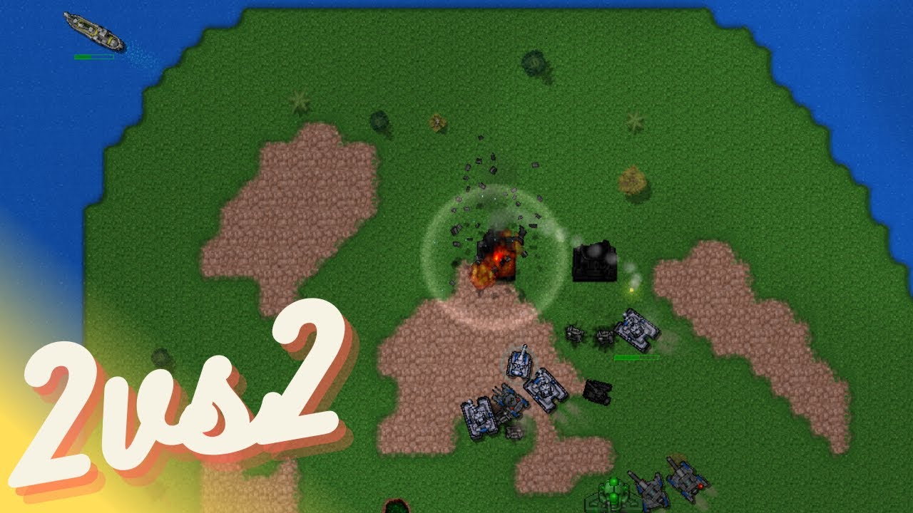 Разгром 2 vs 2! | RTS Rusted Warfare