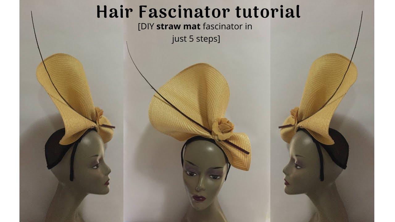 Fascinator [how to make  a straw mat Fascinator Headpiece]