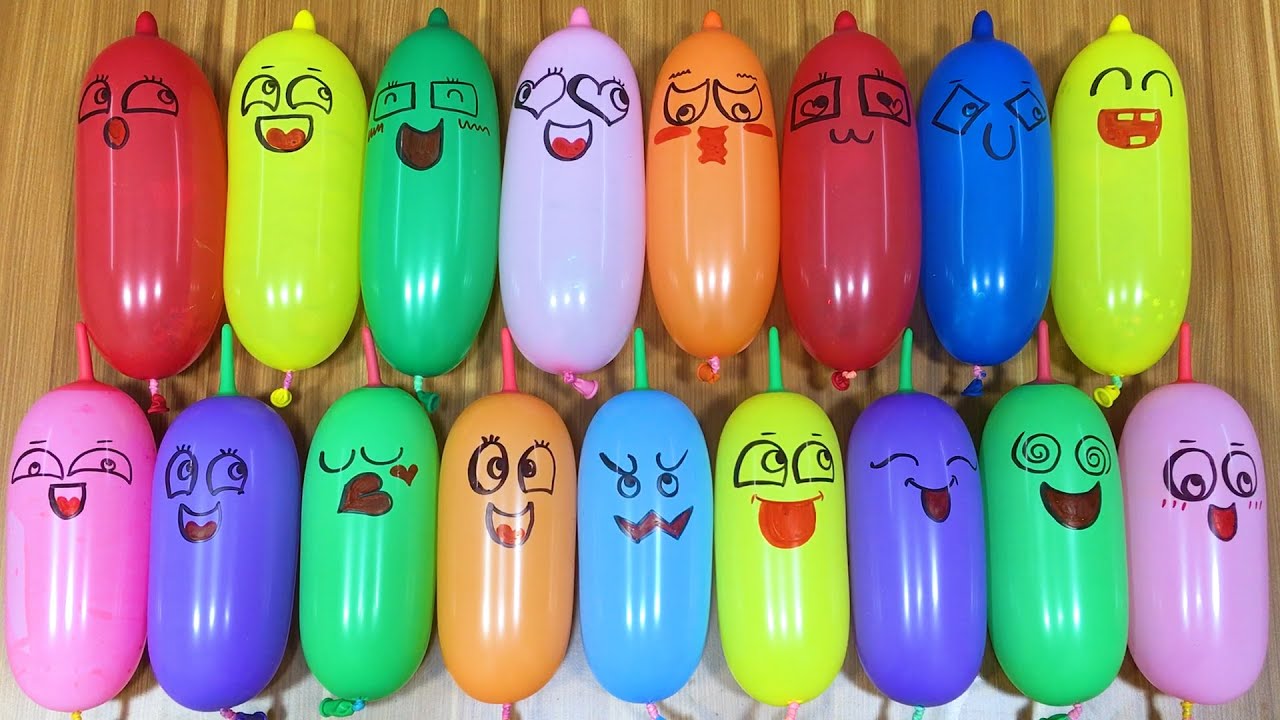 Making GLOSSY SLIME with FUNNY BALLOONS!!!Satisfying Slime Video #215