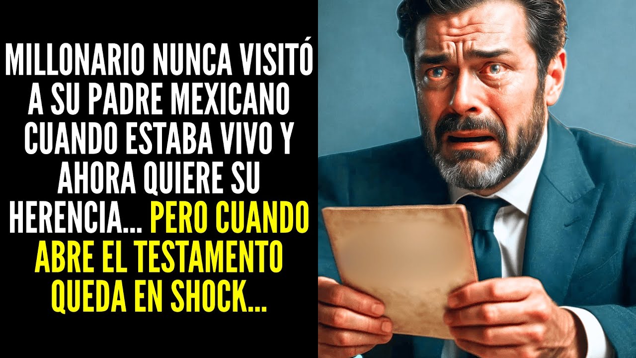 MILLONARIO NUNCA VISITÓ A SU PADRE Y AHORA QUIERE SU HERENCIA... PERO CUANDO ABRE EL TESTAMENTO...