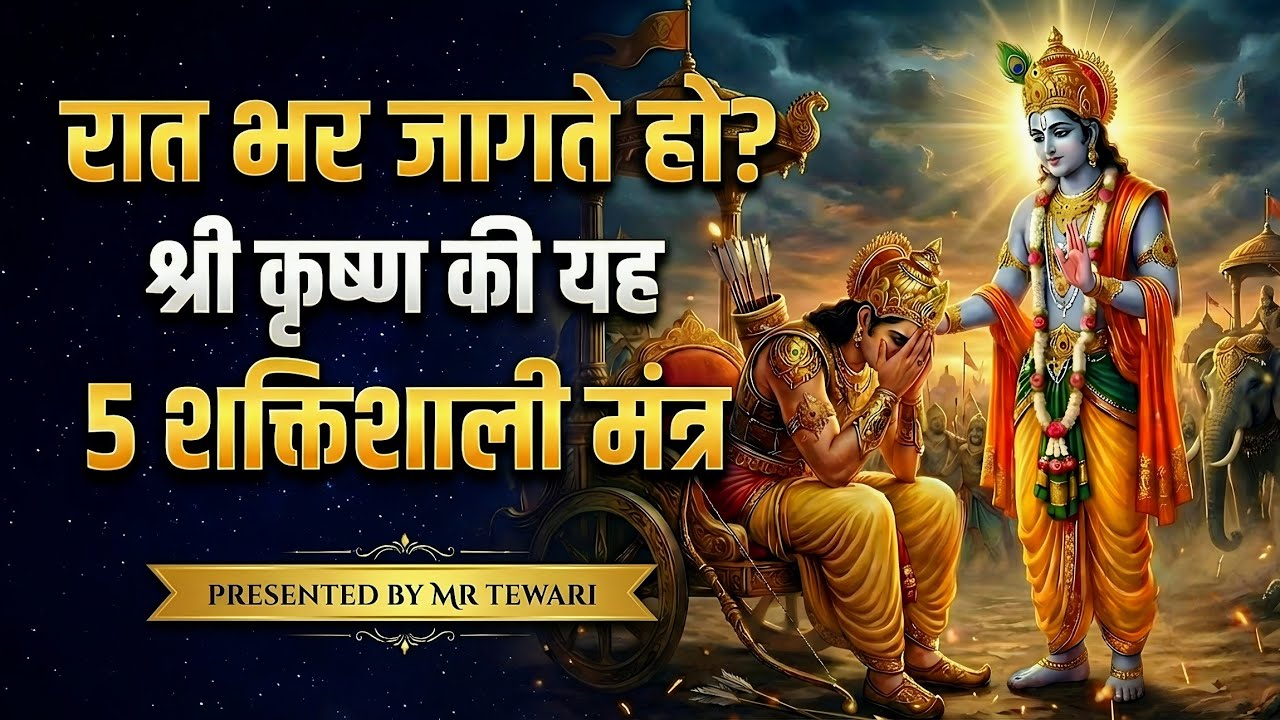 रात भर नींद नहीं आती? सोने से पहले श्री कृष्ण की ये 5 बातें सुन लें | Overthinking Solution 