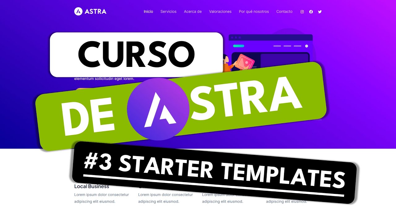 Curso Tema Astra #3 ✅ Crear una web rápido con las Plantillas de Inicio (Starter Templates) 🔥