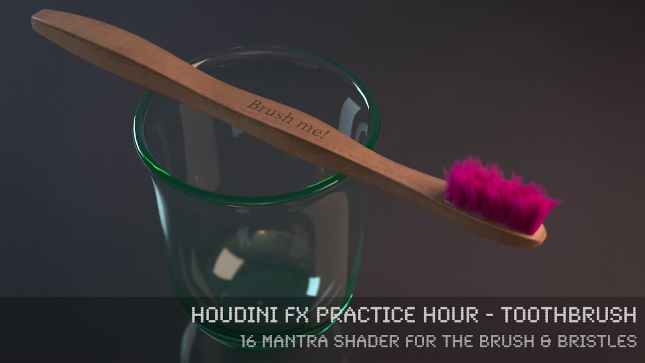 Toothbrush - 16 Houdini FX Mantra Shader for the Brush & Bristles