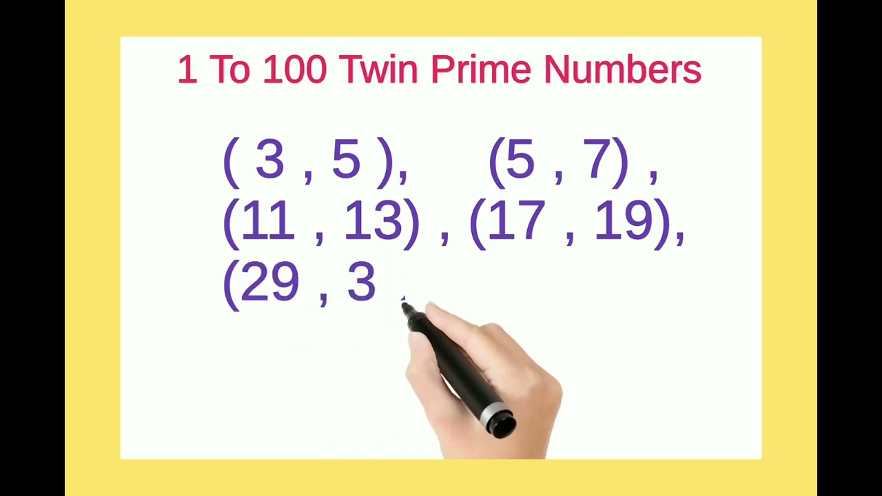 1 To 100 Twin Prime Numbers | Twin Prime Numbers 1 to 100 |