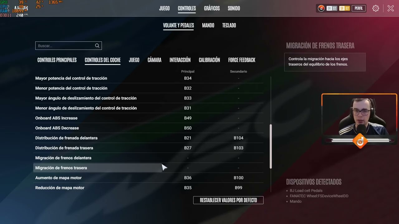 Le Mans Ultimate. Configuración del juego, parte I: Juego y Controles