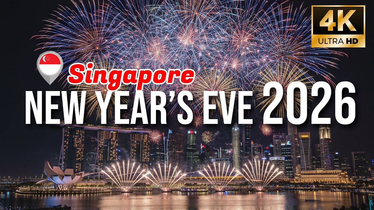 Singapore New Year 2026 Fireworks [4K]