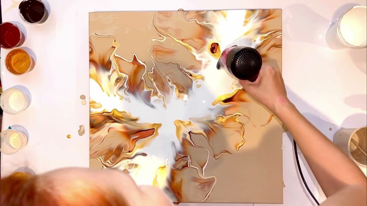 Earthy Tones Acrylic Pouring Art Tutorial🤎/ Dutch Pour Painting