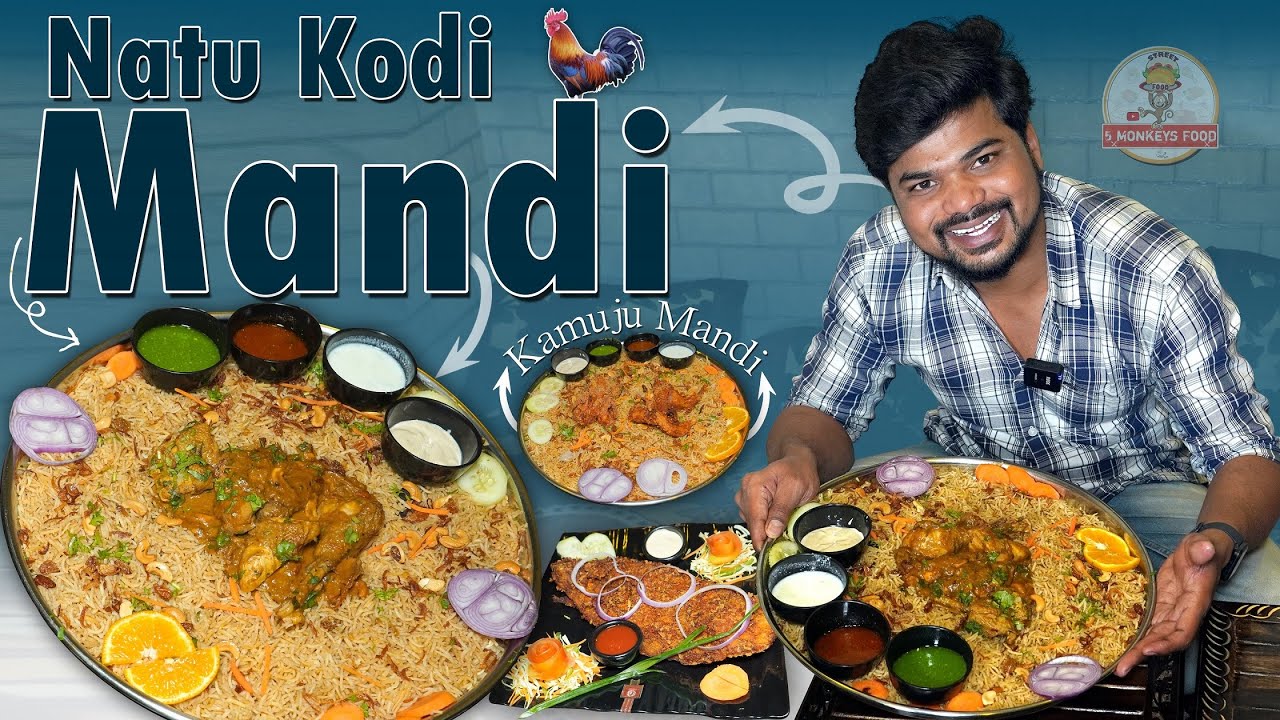 Natu Kodi Mandi in Hyderabad  |ft.5monkeys food| AS Rao Nagar | Street Food