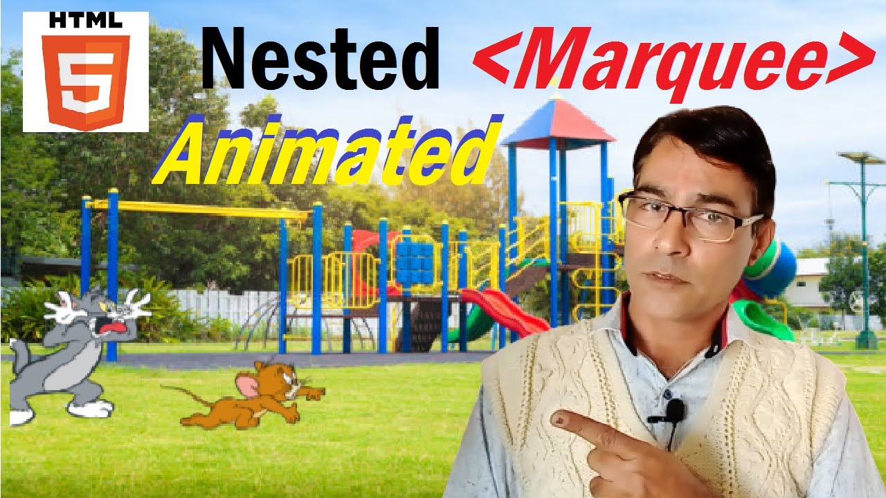 Nested Marquee tag in HTML | Make animation with marquee tag in HTML