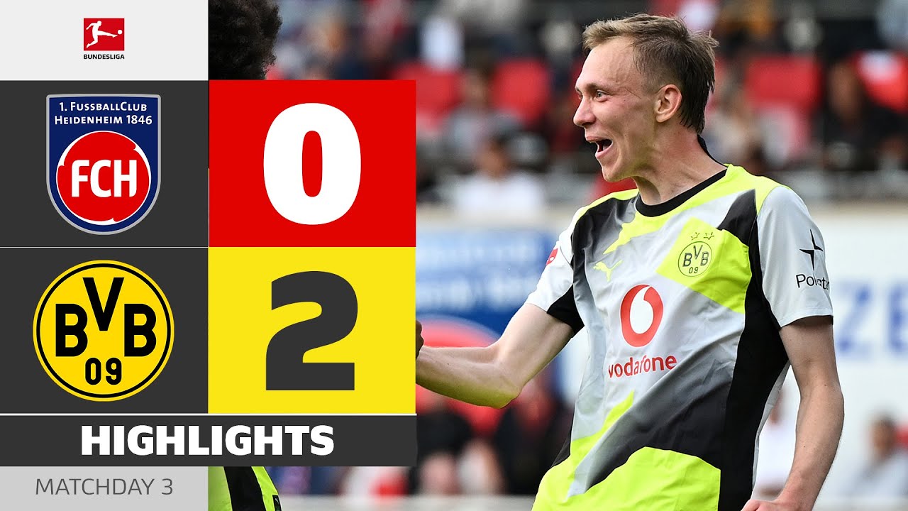 Beier On A Roll! | HEIDENHEIM - BORUSSIA DORTMUND | Highlights | Matchday 3 &ndash; Bundesliga 25/26