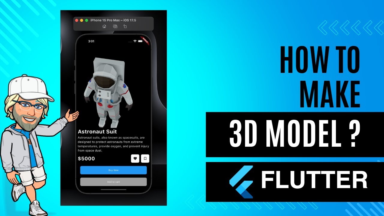 Seamless 3D Model Integration with Flutter | Flutter Package Expedition Ep 1