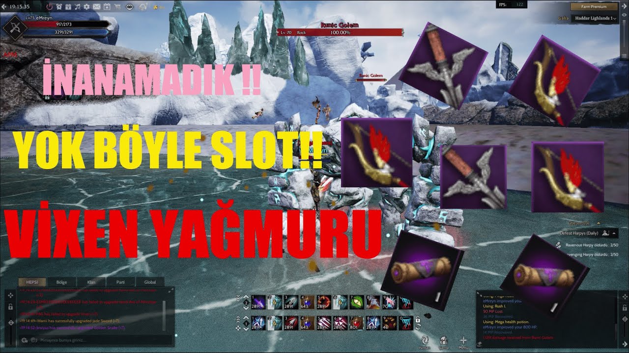 Rise Online : 3 SAAT HADDAR ''RUNİC GOLEM'' FARMI (İNANAMAYACAKSINIZ !!) #riseonlinefarm  #farm