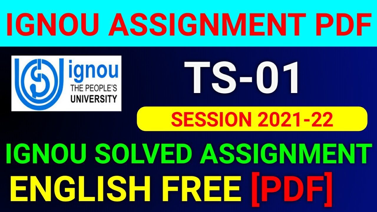 TS-01 Solved Assignment 2022, TS 1 Solved Assignment 2021-22 in English, TS 1 Assignment