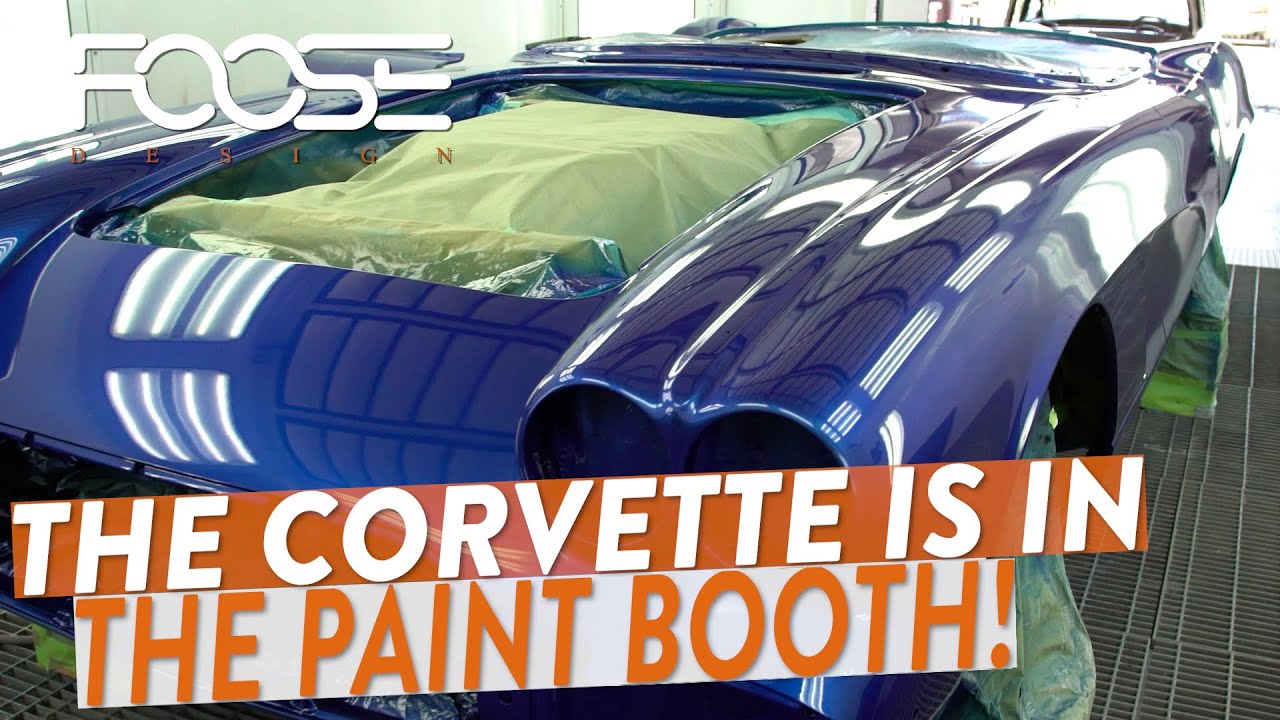 The Corvette is in the Paint Booth!