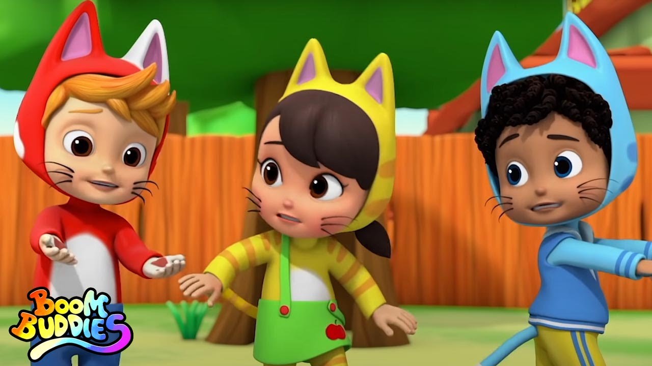 &Uuml;&ccedil; K&uuml;&ccedil;&uuml;k Yavru Kedi, Boo Boo Şarkısı + Eğitim Videoları ile Boom Buddies