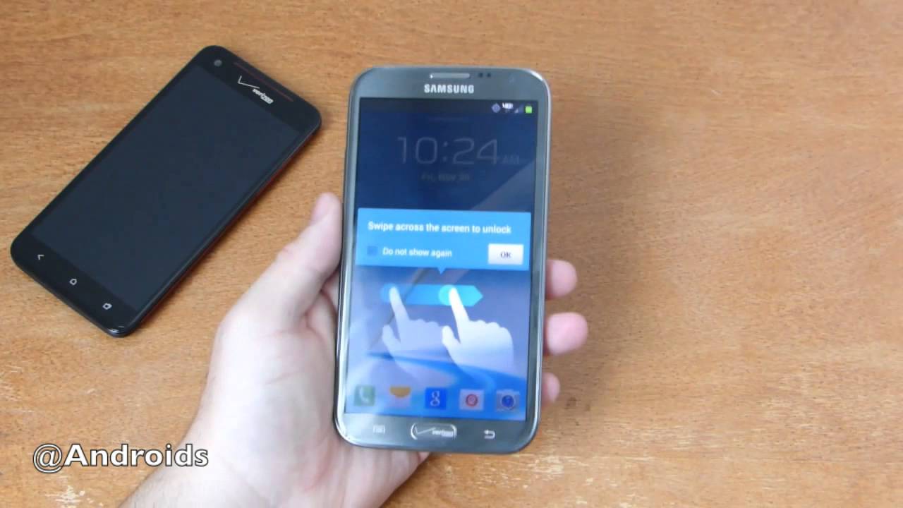 Verizon Galaxy Note II hands-on and DROID DNA camparison