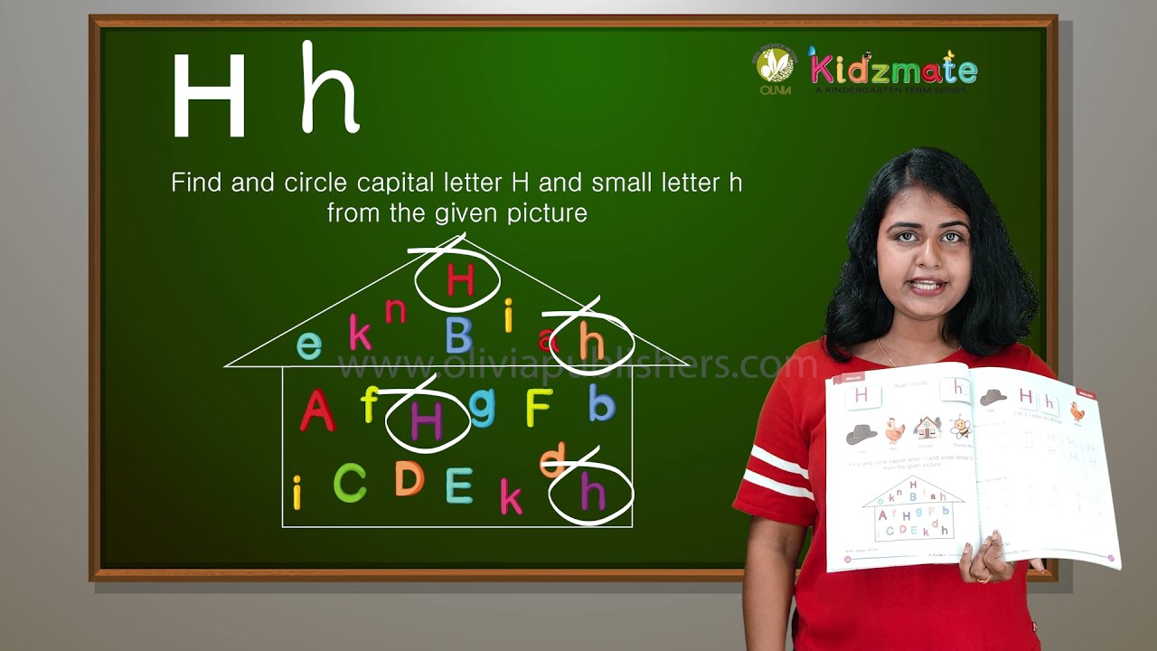 English Alphabet 'H' (Read and Write) - Kidsmate LKG Term 1 English - Digital Education Program.