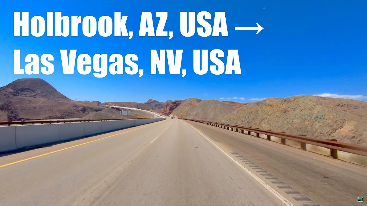 📹 4K 60FPS | 🚙 Scenic Drive | 🌄 Holbrook, AZ ⮕ 🌆 Las Vegas, NV | 🇺🇸 United States