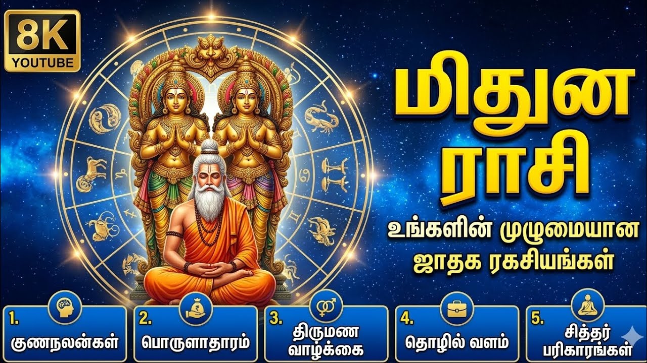 மிதுன ராசி: உங்கள் முழுமையான ஜாதக ரகசியங்கள்! | Mithuna Rasi Palan in Tamil |  Gemini Horoscope 
