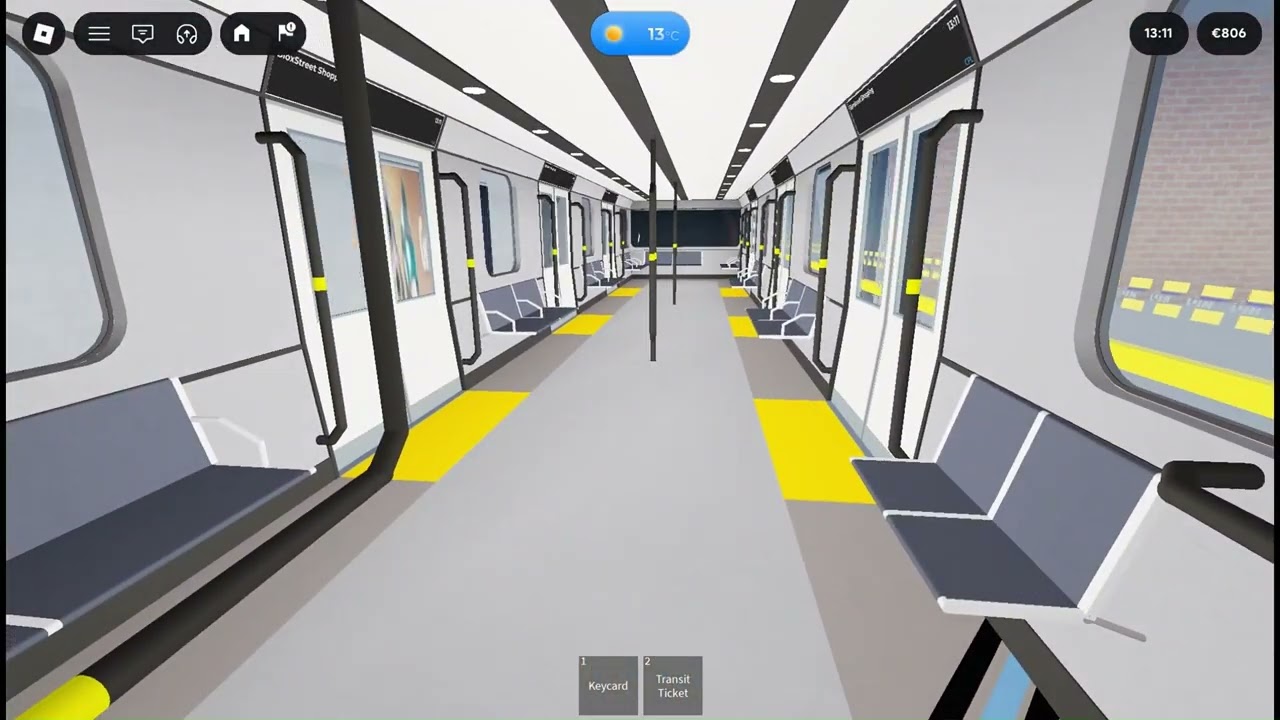 (4K Compatible) Riding the full trip of Metro at Car Parking Level 7 🅿️🚗 on Roblox