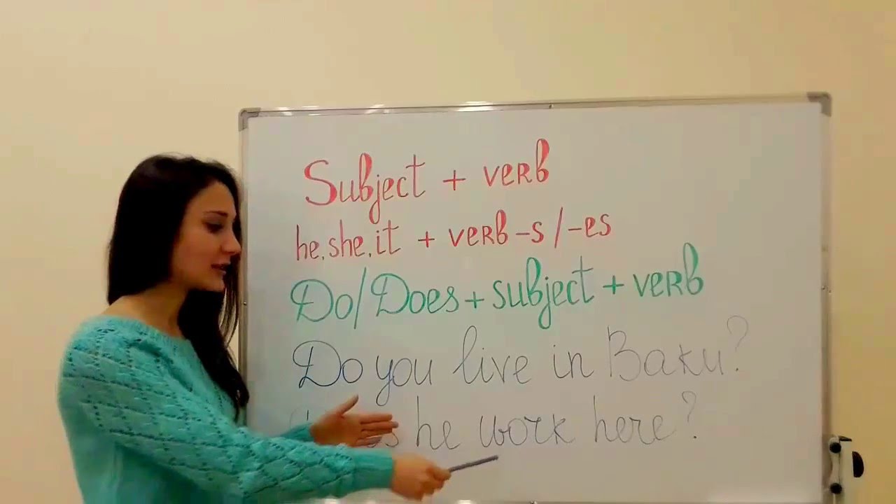 İngilis dili. 15-ci dərs. Question and negative form of Present Simple with a verb