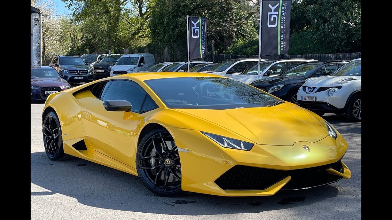 2015 Lamborghini Huracan LP610 in Giallo Midas Yellow with Race Exhaust for sale at George Kingsley