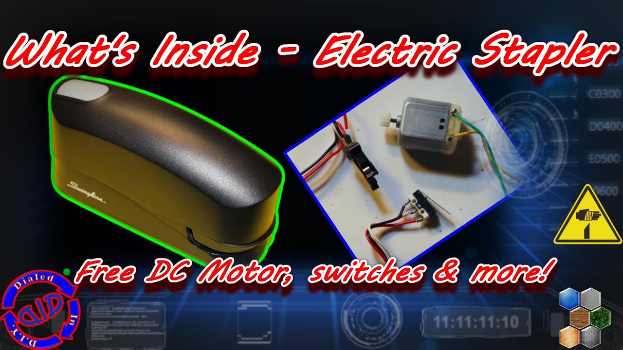 Whats Inside an Electric Stapler  -  Free DC Motor & More