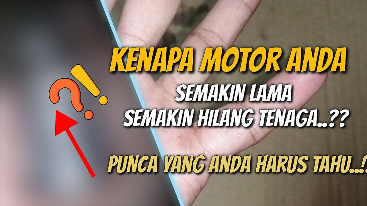 Salah Satu Punca Motor Anda Semakin Lama Hilang Tenaga‼️