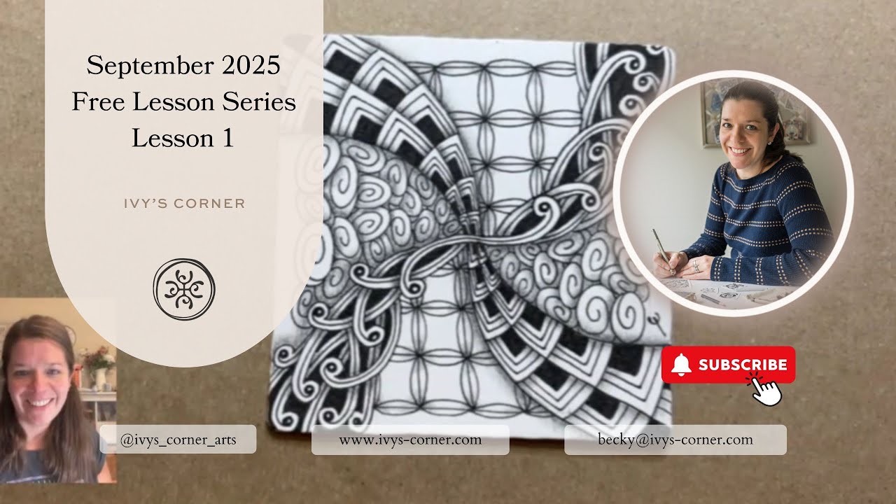 Free Full-Length Zentangle Lesson | September 2025 Live Class 1 Replay (Project Pack 10 Inspired)