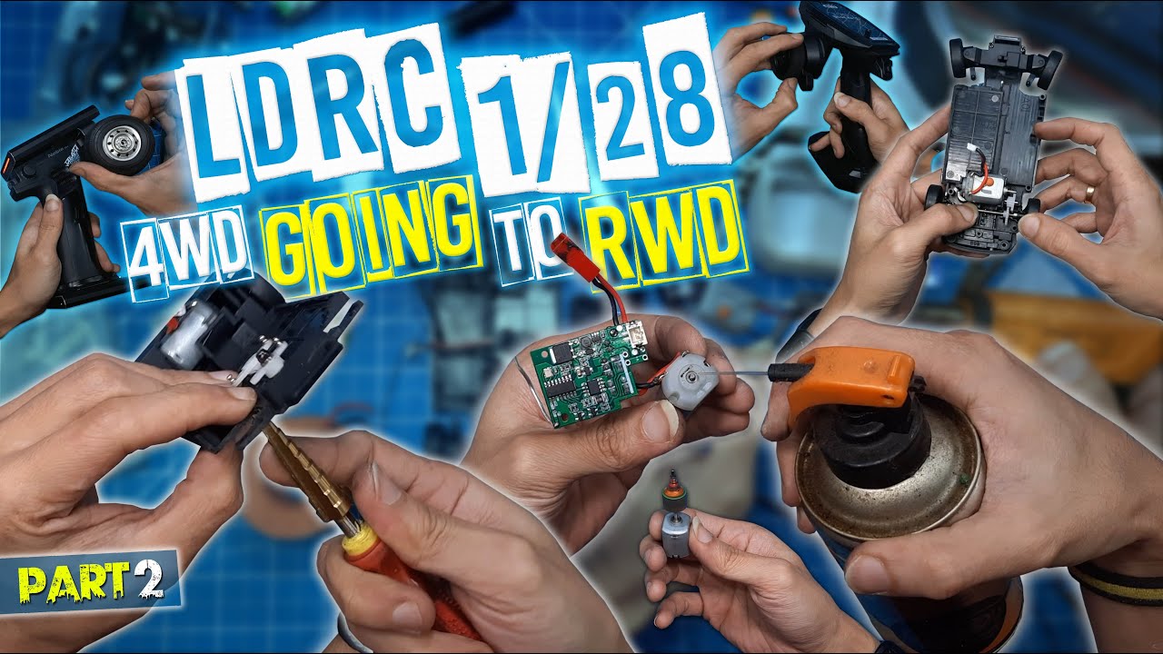 LDRC 1/28 [ 4WD GOING TO RWD ] PART2 [ LONG PROCESS ] ADJUSTMENT, HACK MOTOR & ELECTRICALS [2K60FP]